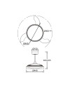GLASS FAN * PLAFÓN / VENTILADOR 44 CM - BLANCO-TRANSPARENTE